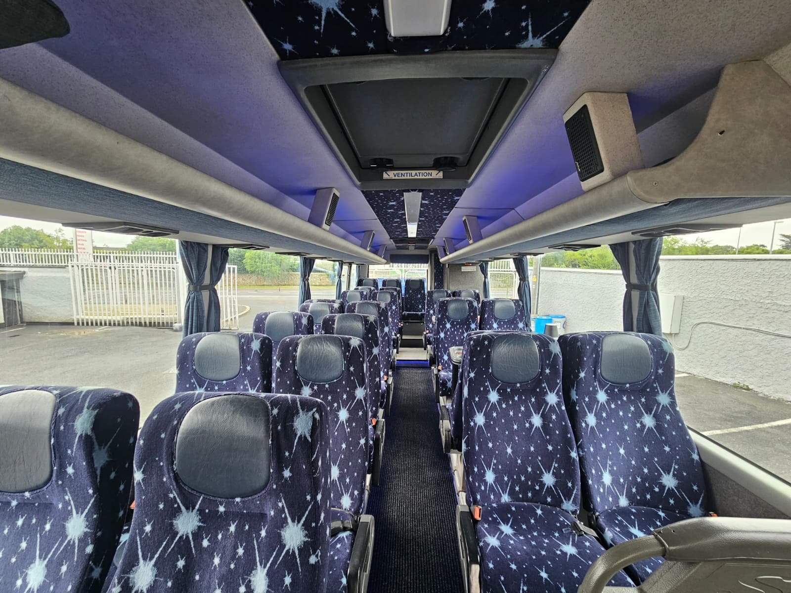 Mercedes coach in Wicklow in autumn